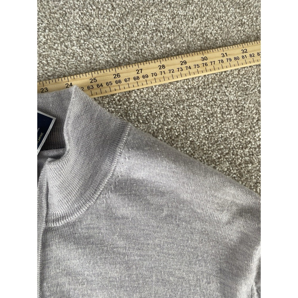 Charles Tyrwhitt Mens 100% Merino Wool 1/4 Zip Pullover Sweater‎ Mens XL Preppy - Picture 4 of 10
